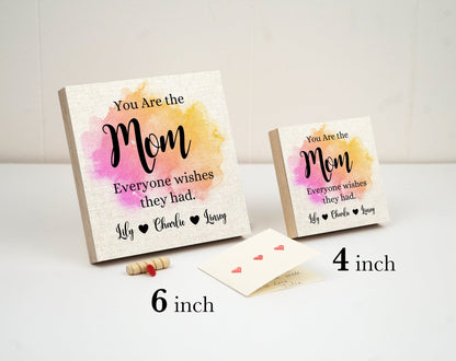 Personalized First Mother's Day Gift Box - Photo Block 4" or 6" Gift Box - Mother's Day Frame - New Mom Gift Box - Gift for Mom New Baby Gift - Shiner Photo