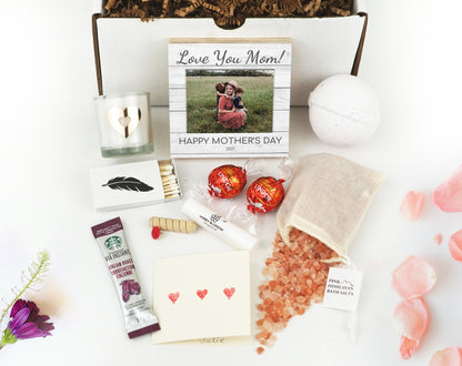 Personalized First Mother's Day Gift Box - Love You Mom - Photo Frame 4" or 6" Gift Box - Mother's Day Frame - Gift for Mom - New Baby GiftShinerDecor