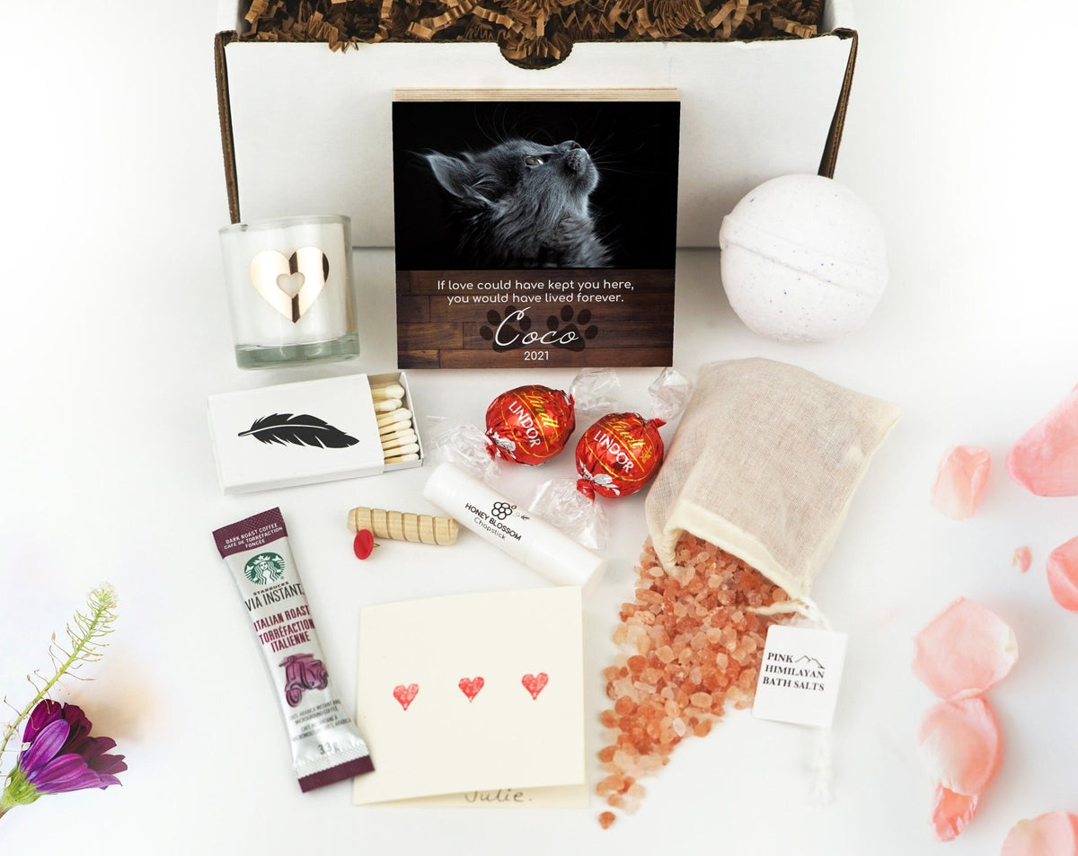 Custom Cat Memorial Photo Block with Photo, Name & Dates - Shiner Photo