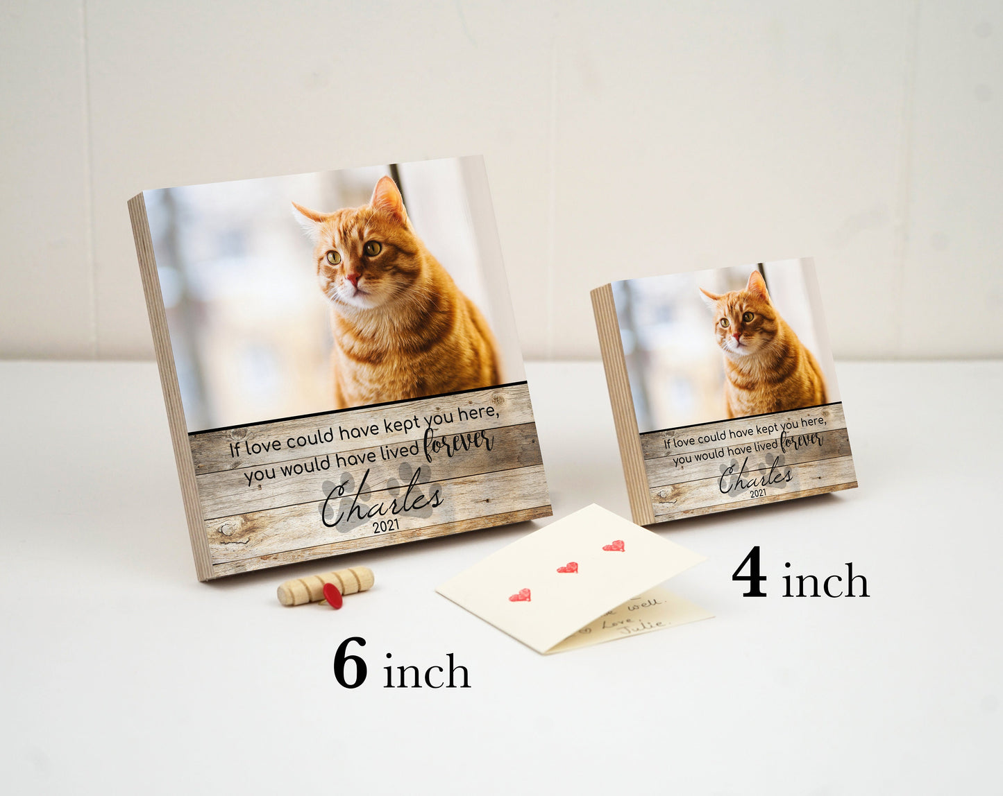 Personalized Pet Sympathy Gift Box - Memorial Frame 4" or 6" - Cat Sympathy Gift - Cat Loss Gift Box - Cat Memorial Frame - Spa Gift Box