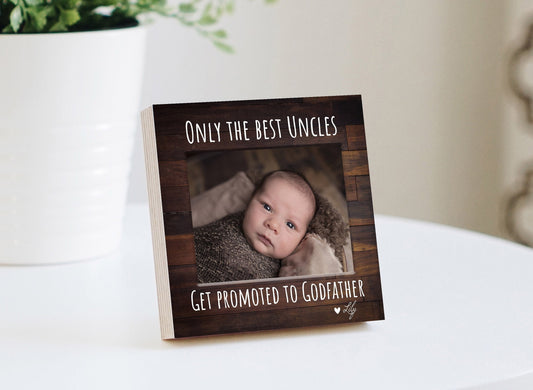 Personalized Godfather Frame Gift - Custom Photo Block 4" or 6" - Godfather Proposal Frame - Custom Godfather Gift Photo