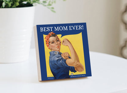 Best Mom Ever Mother's Day Gift Frame - 4" or 6" Photo Block - Gift Wife Gift For Mom Frame - New Family Photo Gift For Mother's Day