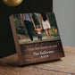 Personalized Family Photo Gift &quot;Here Love knows No End!&quot;- 4&quot; or 6&quot; Photo Block w/ Handwritten Card - Personalized Family Frame, Gift for Mom