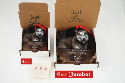 Pet Sympathy Memorial Ornament, Personalized with Photo - Shiner Photo
