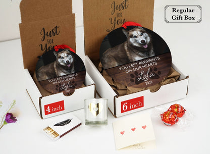 Pet Sympathy Memorial Ornament, Personalized with Photo - Shiner Photo