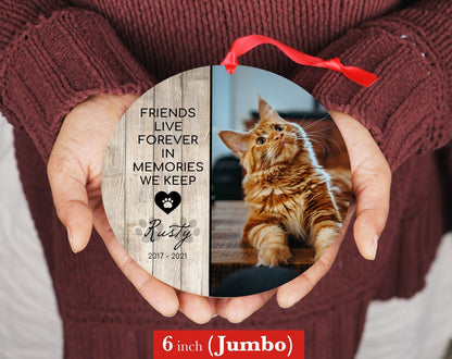 Personalized Cat Memorial Christmas Ornament, Pet Sympathy GiftShinerDecor