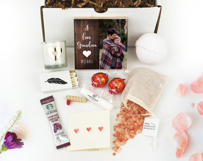 Personalized Mother's Day Gift Box for Grandma - 4" or 6" Photo Block - Grandma Gift Box - Mother's Day Gift Frame - Grandma Frame - Shiner Photo