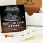 Personalized Ultrasound Frame  - Best Dad Ever Gift - 4" or 6" Photo Block w/ Handwritten Card - Fathers Day Gift from Daughter or Son
