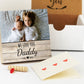 Personalized Father's Day Gift Frame  - 4" or 6" Photo Block w/ Handwritten Card - Fathers Day Gift from Daughter or Son