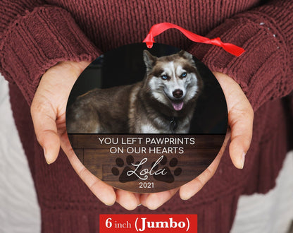 Pet Sympathy Memorial Ornament, Personalized with Photo - Shiner Photo