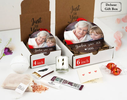 Personalized Christmas Gift for Grandma - Christmas Photo Ornament - 4" or 6 (JUMBO)" - Personalized Christmas Ornament 2021 -Grandson GiftShinerDecor