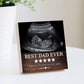 Personalized Ultrasound Frame  - Best Dad Ever Gift - 4" or 6" Photo Block w/ Handwritten Card - Fathers Day Gift from Daughter or Son