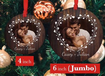 Personalized Engagement Ornament - 4" or 6" - Engagement Party Gift - Engagement Ornament, Custom Engagement Gift, Gift for Newly Engaged - Shiner Photo