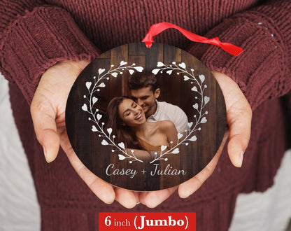 Personalized Engagement Ornament - 4" or 6" - Engagement Party Gift - Engagement Ornament, Custom Engagement Gift, Gift for Newly Engaged - Shiner Photo