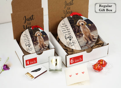 Jumbo Dog Memorial Photo Ornament, Pet Sympathy Gift - Shiner Photo