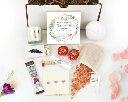 Personalized Will You Be My Matron Of Honor Gift Frame - 4" or 6" Custom Photo Block - Calendar Engagement Gift - Bridesmaid Proposal Gift - Shiner Photo
