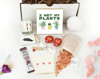 Plant Mom Gift - "I Wet My Plants" - 4" or 6" Photo Block - Best Friend Gift - Plant Mom Gift Box - Plant Mom Decor - Funny Birthday Gift - Shiner Photo