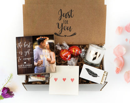 Personalized Engagement Gift - Photo Block 4" or 6" - Custom Engagement Gift For Couple, Gift For Engaged Friend, Gift for Newly Engaged - Shiner Photo