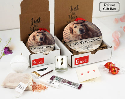 Pet Memorial Ornament with Photo and Name - Shiner Photo