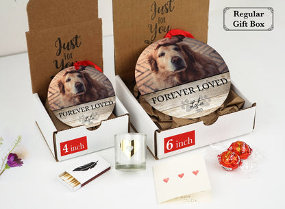 Pet Memorial Ornament with Photo and Name - Shiner Photo