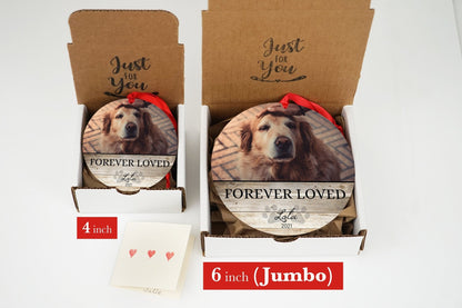 Pet Memorial Ornament with Photo and Name - Shiner Photo