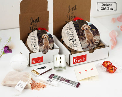 Jumbo Dog Memorial Photo Ornament, Pet Sympathy Gift - Shiner Photo