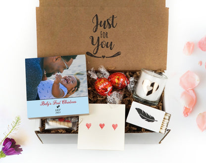 Personalized Baby's First Christmas Frame - 4" or 6" Photo Block - New Baby Gift - Gifts for Baby - Newborn Gifts - Baby Gifts - Shiner Photo