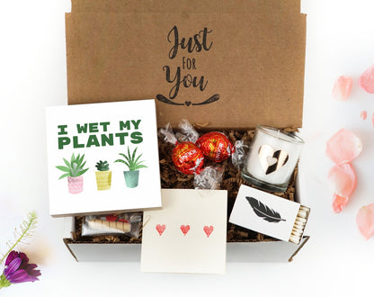 Plant Mom Gift - "I Wet My Plants" - 4" or 6" Photo Block - Best Friend Gift - Plant Mom Gift Box - Plant Mom Decor - Funny Birthday Gift - Shiner Photo