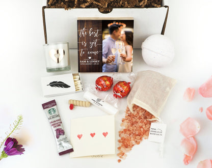 Personalized Engagement Gift - Photo Block 4" or 6" - Custom Engagement Gift For Couple, Gift For Engaged Friend, Gift for Newly Engaged - Shiner Photo