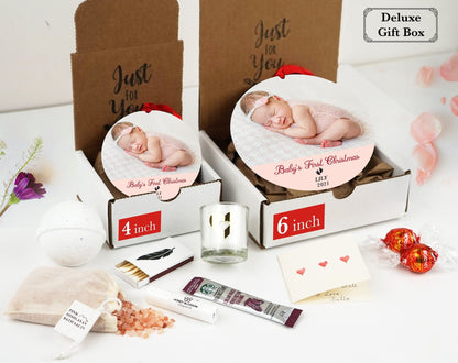 Baby's First Christmas Ornament - Photo Ornament - Christmas Ornament - Personalized Christmas Ornament - First Christmas - Shiner Photo