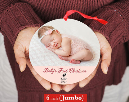 Baby's First Christmas Ornament - Photo Ornament - Christmas Ornament - Personalized Christmas Ornament - First Christmas - Shiner Photo