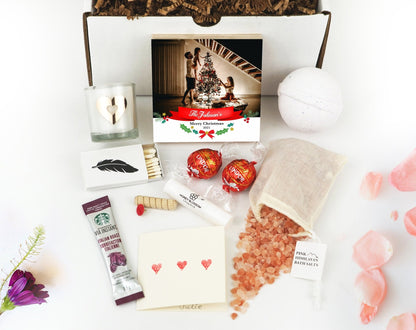 Personalized Family Photo Gift Box - 4" or 6" Photo Block w/ Handwritten Card - Housewarming Gift - Gift For Family - Gift For HimShinerDecor