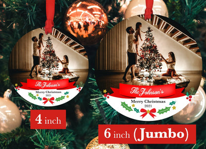 Personalized Christmas Ornament - 4" x 6" Wood Ornament - Customized Holiday Ornament - Couple Ornament - Customized Family OrnamentShinerDecor