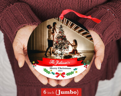 Personalized Christmas Ornament - 4" x 6" Wood Ornament - Customized Holiday Ornament - Couple Ornament - Customized Family OrnamentShinerDecor