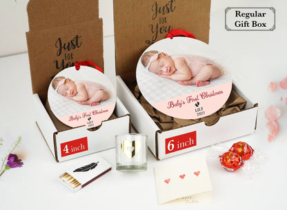Baby's First Christmas Ornament - Photo Ornament - Christmas Ornament - Personalized Christmas Ornament - First Christmas - Shiner Photo