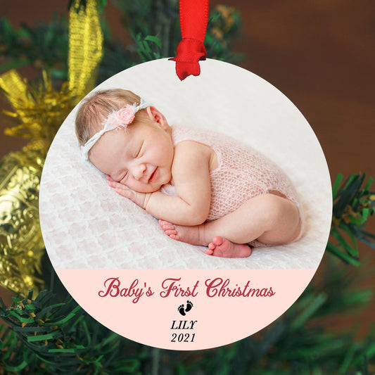 Baby's First Christmas Ornament - Photo Ornament - Christmas Ornament- Personalized Christmas Ornament - First Christmas
