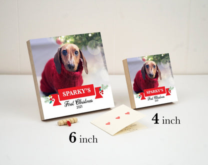Dog Memorial First Christmas Frame, Pet Loss Gift - Shiner Photo