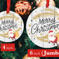 JUMBO Merry Christmas Ornament - 4" or 6" JUMBO Wooden Christmas Ornament - Tiered Tray Decor - Holiday Decor - Christmas Tree Decor