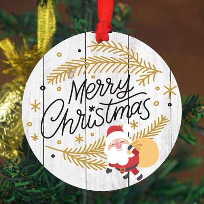 JUMBO Merry Christmas Ornament - 4" or 6" JUMBO Wooden Christmas Ornament - Tiered Tray Decor - Holiday Decor - Christmas Tree DecorShinerDecor