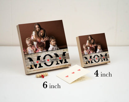 Mom Gift From Daughter - 4" or 6" Personalized Photo Block - Personalized Mother's Day Gift Frame - Mothers Day GiftShinerDecor