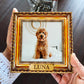 Personalized Gold Frame Style Pet Memorial 4" or 6" - NOT REAL GOLD Frame - Photo Print on Wood - Dog Memorial Frame - Pet Memorial