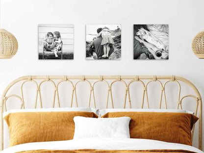 Family Photo Home Decor -Set of 3 Photo Blocks 4" or 6" - Family Photo Frame - Grandma Gift - New Home Gift - Gift For Her - Gift for WomanShinerDecor