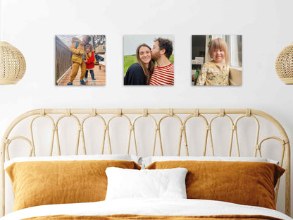 Family Photo Home Decor -Set of 3 Photo Blocks 4" or 6" - Family Photo Frame - Grandma Gift - New Home Gift - Gift For Her - Gift for WomanShinerDecor